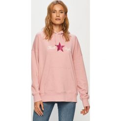 Converse - Bluza. Różowe bluzy damskie Converse, s, z nadrukiem, z bawełny, z długim rękawem, długie, z kapturem. Za 259,90 zł.