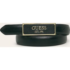 Guess Jeans - Pasek. Czarne paski damskie Guess Jeans, w paski, z jeansu. W wyprzedaży za 159,90 zł.
