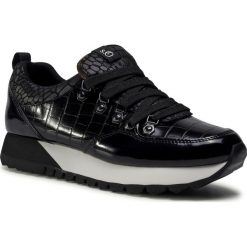 Sneakersy S.OLIVER - 5-23622-35 Blk Croco Comb 056. Czarne półbuty damskie S.Oliver, bez wzorów, ze skóry ekologicznej, bez obcasa, na płaskiej podeszwie, bez zapięcia. Za 249,00 zł.