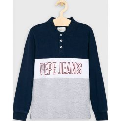 Pepe Jeans - Longsleeve dziecięcy. Szare t-shirty chłopięce Pepe Jeans, z nadrukiem, z bawełny, z długim rękawem. W wyprzedaży za 179,90 zł.