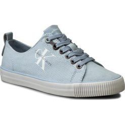 Tenisówki CALVIN KLEIN JEANS - Dora R3556 Chambray. Niebieskie półbuty damskie Calvin Klein Jeans, na imprezę, bez wzorów, z jeansu, eleganckie, bez obcasa, na płaskiej podeszwie, bez zapięcia. W wyprzedaży za 269,00 zł.