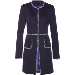 Żakiet bonprix ciemnoniebiesko-biały. Niebieskie żakiety damskie bonprix, z haftami. Za 139,99 zł.