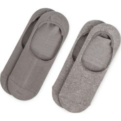 Zestaw 2 par niskich skarpet unisex LEVI'S - 943001001 Middle Grey Melange 758. Szare skarpetki damskie Levi's®, bez wzorów, z elastanu. Za 34,99 zł.