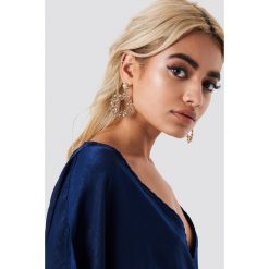 Kolczyki damskie: NA-KD Accessories Okrągłe kolczyki liście – Gold