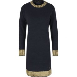 Sukienka Trussardi Jeans. Żółte kombinezony damskie Trussardi Jeans, na co dzień, bez wzorów, z jeansu, z włoskim kołnierzykiem, bez rękawów. Za 259,00 zł.