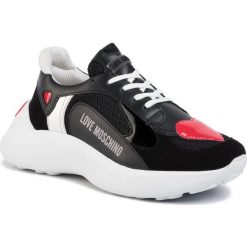 Sneakersy LOVE MOSCHINO - JA15296G1AIQ300A Nero. Czarne półbuty damskie Love Moschino, z zamszu. Za 949,00 zł.
