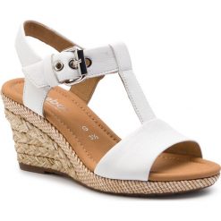Espadryle GABOR - 22.824.50 Weiss. Białe espadryle damskie Gabor, bez wzorów, ze skóry, bez obcasa, na obcasie. W wyprzedaży za 349,00 zł.