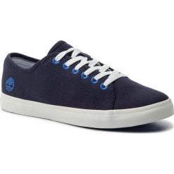 Tenisówki TIMBERLAND - Newport Bay Oxford TB0A1YRB0191 Navy Canvas. Niebieskie półbuty damskie Timberland, bez wzorów, z gumy, bez zapięcia. W wyprzedaży za 199,00 zł.