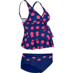 Tankini ciążowe (2 części) bonprix niebiesko-koralowy w kropki. Niebieskie stroje kąpielowe ciążowe bonprix, bez wzorów. Za 119,98 zł.
