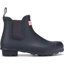 Hunter Kalosze Niebieski. Niebieskie kalosze damskie Hunter, z materiału. Za 473,95 zł.