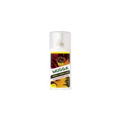 Mugga Spray STRONG 50% DEET na komary i kleszcze. Pomarańczowe plecaki męskie Decathlon, bez wzorów. Za 29,99 zł.
