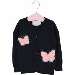 Granatowy Sweter To Float. Niebieskie swetry dziewczęce marki Born2be, na jesień. Za 49,99 zł.
