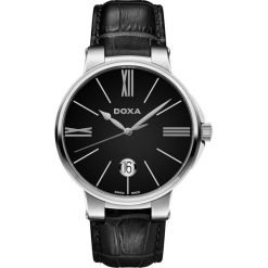 PROMOCJA ZEGAREK DOXA II Duca Quartz 131.10.102.01. Czarne zegarki męskie marki DOXA, ze stali. W wyprzedaży za 1390,00 zł.