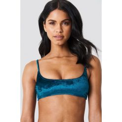 Stroje kąpielowe damskie: Trendyol Sportowa góra bikini Velvet – Green