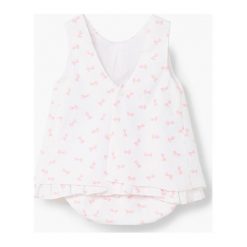 Mango Kids - Sukienka dziecięca + majtki Cameli 62-80 cm. Białe bez kategorii marki Mango Kids, z bawełny, casualowe. Za 89,90 zł.
