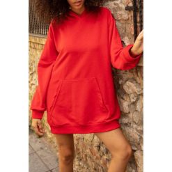 Bluza damska DALIZA. Czerwone bluzy sportowe damskie Bluza damska DALIZA, uniwersalny, bez wzorów, bez rękawów, bez kaptura. W wyprzedaży za 69,00 zł.