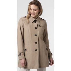Fuchs Schmitt - Płaszcz damski, beżowy. Brązowe płaszcze damskie Fuchs Schmitt, bez wzorów, z materiału, eleganckie. Za 799,95 zł.