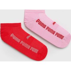 Puma - Skarpetki (2 pack). Różowe skarpetki damskie Puma, bez wzorów, z elastanu. Za 39,90 zł.