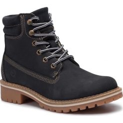 Trapery TAMARIS - 1-25242-23 Navy 805. Niebieskie trapery damskie Tamaris, ze skóry, bez obcasa, bez zapięcia. W wyprzedaży za 279,00 zł.
