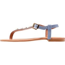 CTWLK TOPAZ Japonki denim. Niebieskie klapki damskie marki CTWLK, bez wzorów, ze skóry, bez obcasa. Za 369,00 zł.