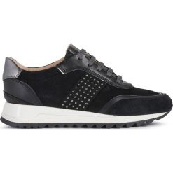 Geox Tabelya Tenisówki Czarny. Czarne trampki i tenisówki damskie Geox, bez wzorów, ze skóry, bez zapięcia. Za 619,95 zł.