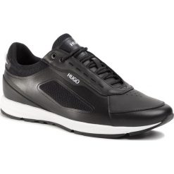 Sneakersy HUGO - Hybrid 50428639 10225868 01 Black 001. Czarne sneakersy męskie HUGO, na co dzień, bez wzorów, ze skóry ekologicznej, bez zapięcia. Za 849,00 zł.