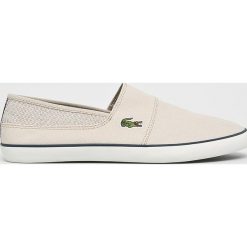 Lacoste - Tenisówki. Brązowe trampki męskie marki Lacoste, z materiału. W wyprzedaży za 269,90 zł.