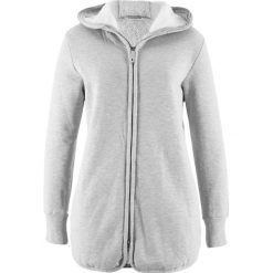 Bluzy damskie: Bluza rozpinana z polarem bonprix jasnoszary melanż