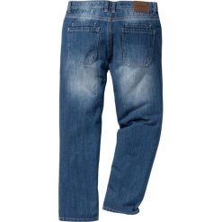 Jeansy męskie: Dżinsy z kontrastowymi szwami Regular Fit Straight bonprix niebieski