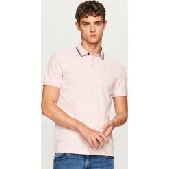 Koszulka polo w drobny wzór - Różowy. Czerwone koszulki polo Reserved, l. Za 59,99 zł.