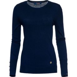 Trussardi Jeans sweter damski 56M00239-0F000414, S ciemnoniebieski. Niebieskie swetry damskie Trussardi Jeans, s, bez wzorów, z jeansu, bez rękawów, bez kaptura. Za 399,00 zł.