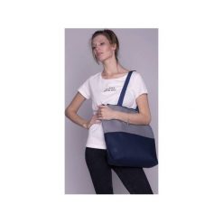 Torba duo popiel granat. Torebki klasyczne damskie drops, w paski, z bawełny. Za 135,00 zł.