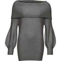Sweter dzianinowy z szerokim golfem bonprix szary melanż. Szare golfy damskie marki bonprix, melanż, z dzianiny. Za 89,99 zł.