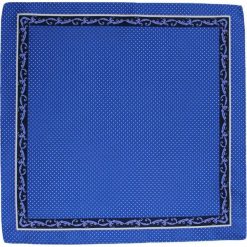 Elegancka Poszetka Męska CHATTIER w Groszki, Kropki, Niebieska POSZCH0227. Niebieskie poszetki męskie Chattier, w grochy, z materiału, eleganckie. Za 27,00 zł.