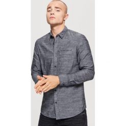 Gładka koszula SLIM FIT - Szary. Szare koszule męskie slim Cropp, l. Za 79,99 zł.