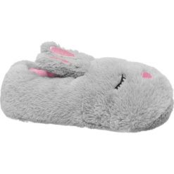 Kapcie dziecięce Cupcake Couture popielate. Szare kapcie dziewczęce Cupcake Couture, z materiału. Za 39,90 zł.