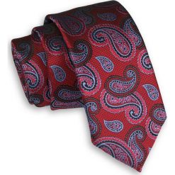 Czerwony Elegancki Męski Krawat -ALTIES- 6 cm, Klasyczny, Wzór Paisley, Łezki KRALTS0388. Czerwone krawaty męskie Alties, bez wzorów, z tkaniny, eleganckie. Za 40,00 zł.