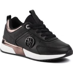 Sneakersy GUESS - Marlyn 4 FL5MYN FAL12 BLACK. Czarne półbuty damskie Guess, ze skóry ekologicznej. Za 589,00 zł.