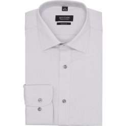 Koszule męskie na spinki: koszula bexley 2665 długi rękaw slim fit szary