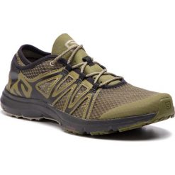 Buty SALOMON - Crossamphibian Swift 2 407474 27 V0 Burnt Olive/Black/Vintage Kaki. Zielone buty sportowe męskie marki Salomon, ze skóry, bez zapięcia, do biegania. Za 379,00 zł.