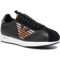 Sneakersy EMPORIO ARMANI - X4X260 XM050 R332 Blk/Blk/Gold/Bk/Blk. Czarne sneakersy męskie Emporio Armani, bez zapięcia. Za 839,00 zł.