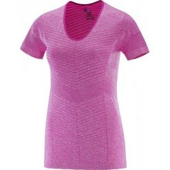 Salomon Elevate Seamless Ss Tee W Rose Violet S. Czerwone bluzki sportowe damskie Salomon, s, bez wzorów, bez kołnierzyka, bez rękawów, bez kaptura, na fitness i siłownię. W wyprzedaży za 189,00 zł.