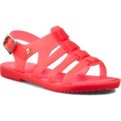 Sandały MELISSA - Flox AD 31238 Neon Pik 01857. Różowe klapki damskie Melissa, w paski, z gumy, bez obcasa, na obcasie. W wyprzedaży za 239,00 zł.