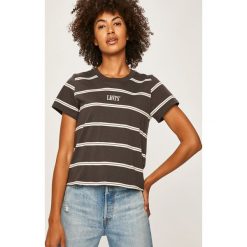 Levi's - T-shirt. Czerwone bluzki damskie Levi's®, s, bez wzorów, z bawełny, z okrągłym kołnierzem. Za 129,90 zł.