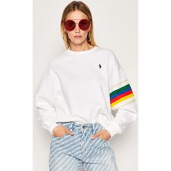 Bluza Polo Ralph Lauren 211795421. Białe bluzy damskie Polo Ralph Lauren, m, bez wzorów, z bawełny, bez rękawów, bez kaptura. Za 669,00 zł.