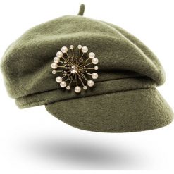 CZAPKA TWINSET. Zielone czapki damskie Twinset, bez wzorów, z wełny. Za 169,50 zł.
