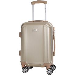 Walizka w kolorze beżowym - 56 l. Brązowe walizki Platinium, z materiału. W wyprzedaży za 219,95 zł.