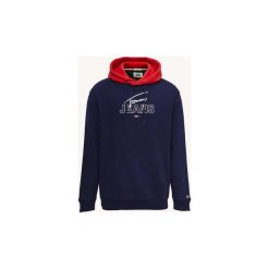 Bluzy Tommy Jeans DM0DM06040 COLORBLOCK HDD. Niebieskie bluzy męskie Tommy Jeans, s, bez wzorów, z jeansu, bez kołnierzyka, bez rękawów, bez kaptura. Za 295,98 zł.