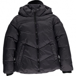 Kurtka zimowa w kolorze czarnym. Czarne kurtki chłopięce zimowe marki CMP Kids, z polaru. W wyprzedaży za 175,95 zł.