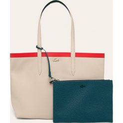 Lacoste - Torebka dwustronna. Czarne torby damskie na zakupy Lacoste, bez wzorów, ze skóry ekologicznej, na ramię, duże, bez dodatków. W wyprzedaży za 429,90 zł.